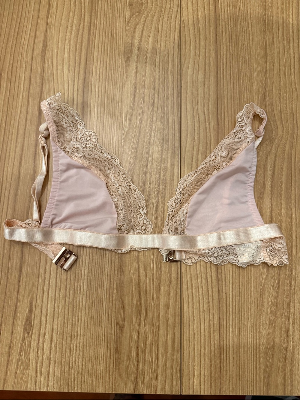 Lace Trim Bralette - Blush Pink